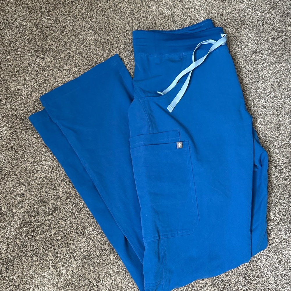 Figs Royal Blue Kade Cargo Scrub Pants